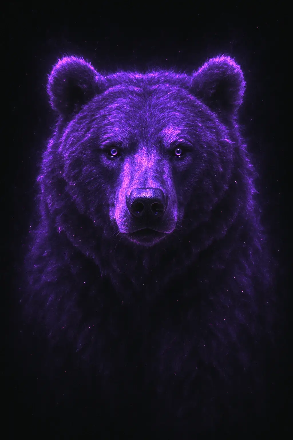 glowing purple bear