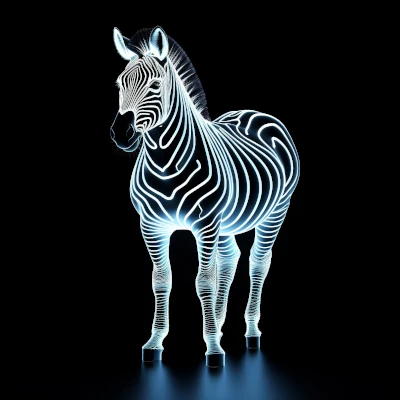 White neon zebra